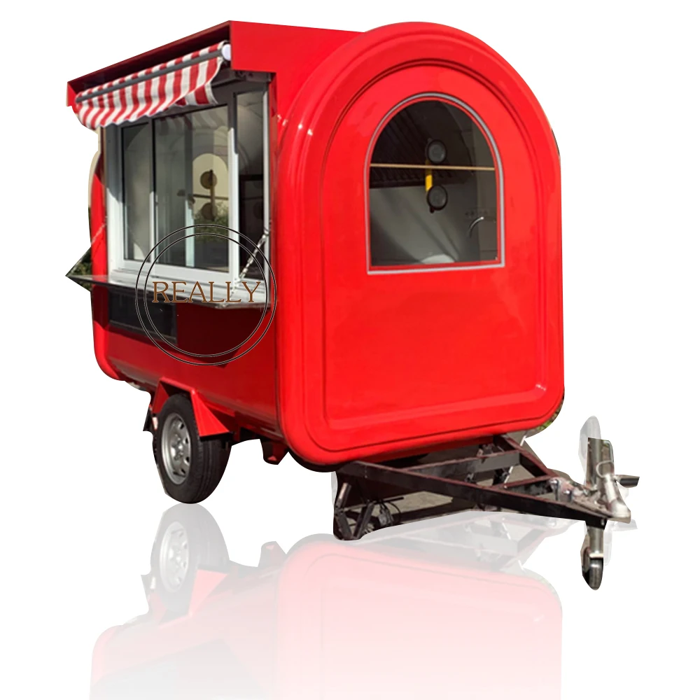 Mobile Food Trailer with Awning and Sliding Window Strret Food Kiosk Trailer Food Cart for Sale