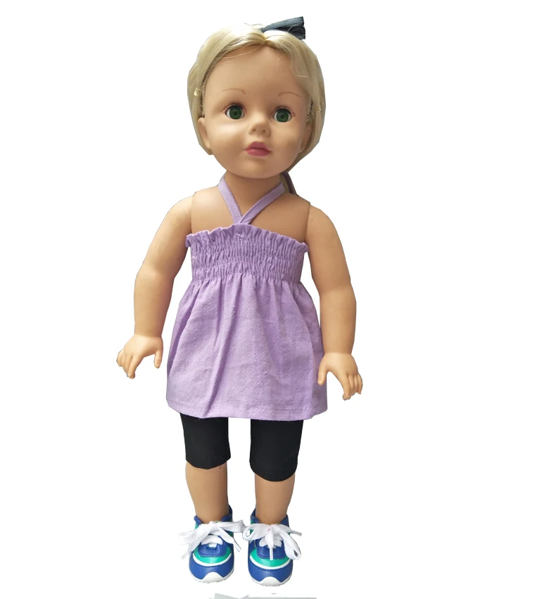 18 inch girl doll Summer vest Set for 43cm  baby doll summer shirt and legging doll accessory