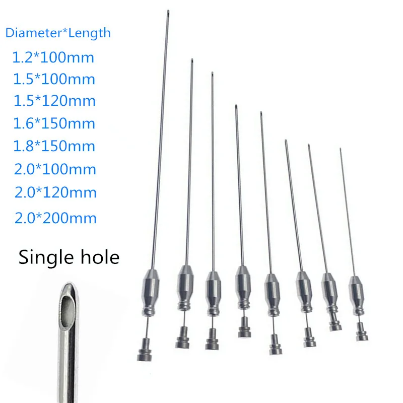 Single hole Liposuction Cannula Facial fat harvesting cannula With cleaning tube Fat transfer cannula Liposuction tool