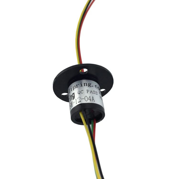 Miniatuur Geleidende Slip Ring 2-4 Kanaals Buitendiameter 12.5mm Security Monitoring Slip Ring