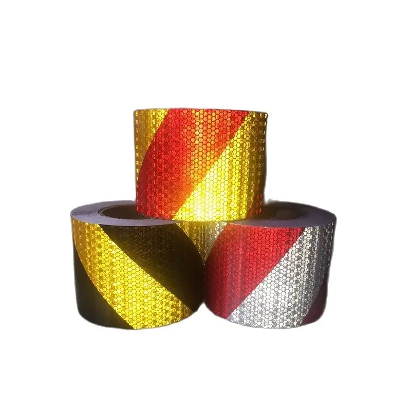 High Visibility Reflective Tape, Black, Red, Yellow, Warning, Self Adhesive, Traffic