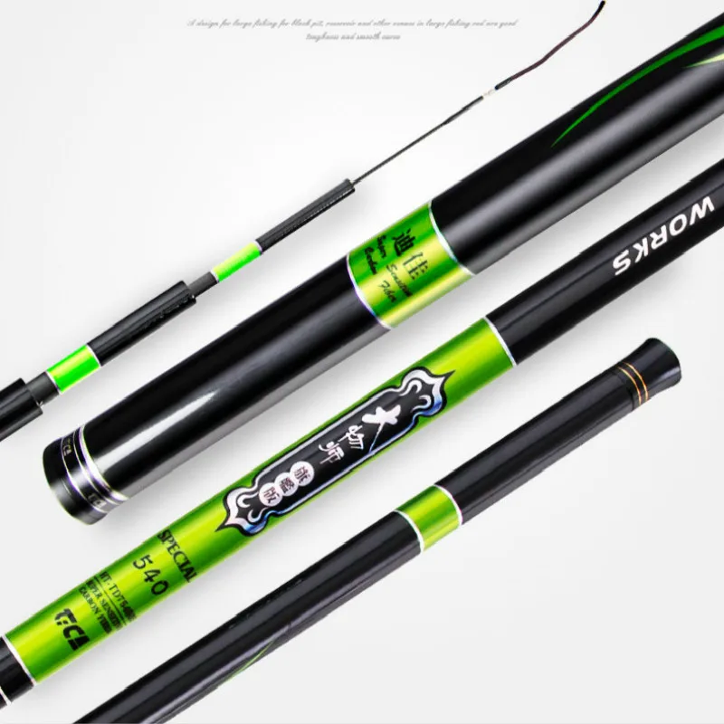 3.6m-7.2m Taiwan Fishing Rod Hand De Pesca 28 Tuning 60T Carbon Hard Carp Fishing Olta Telescopic Wedkarstwo Olta Spinning Poles