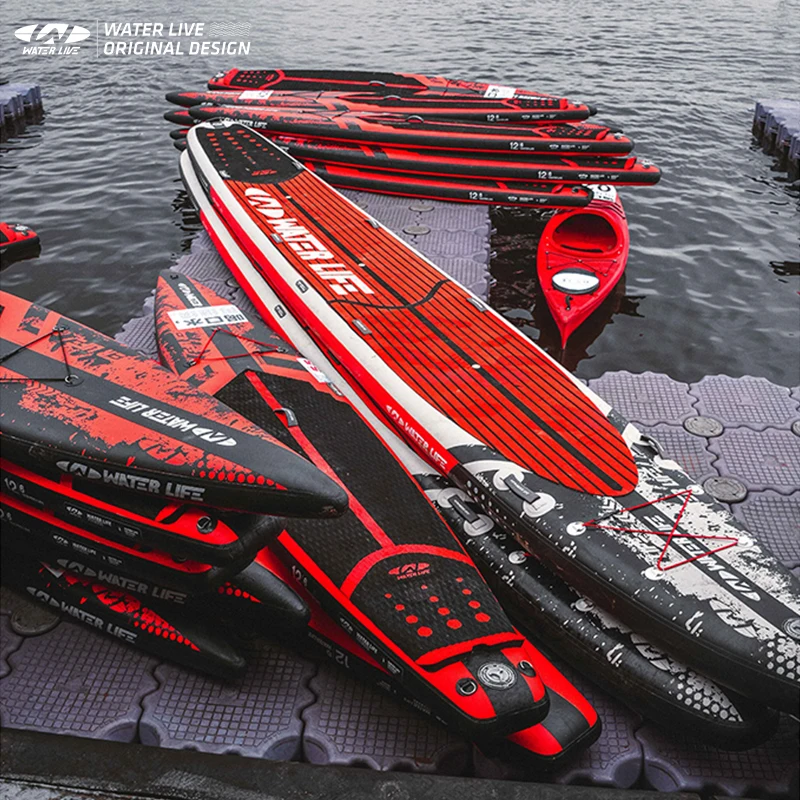 WATER LIVE Inflation Surfboard Dragon 4 Person Team Competition Paddle Board Pointed Design Fast Fluent Water SUP board 6.7m