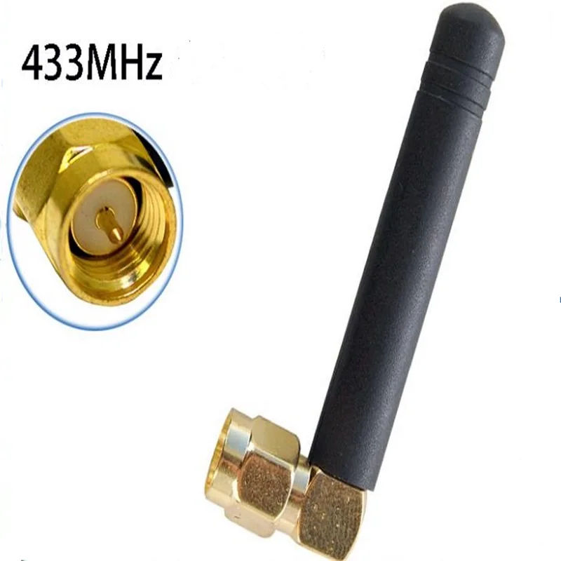 

2 PCS 433mhz Antenna SMA male Rubber Aerial Omni directional 433 mhz Antennas Signal Booster High Gain 3dBi antena