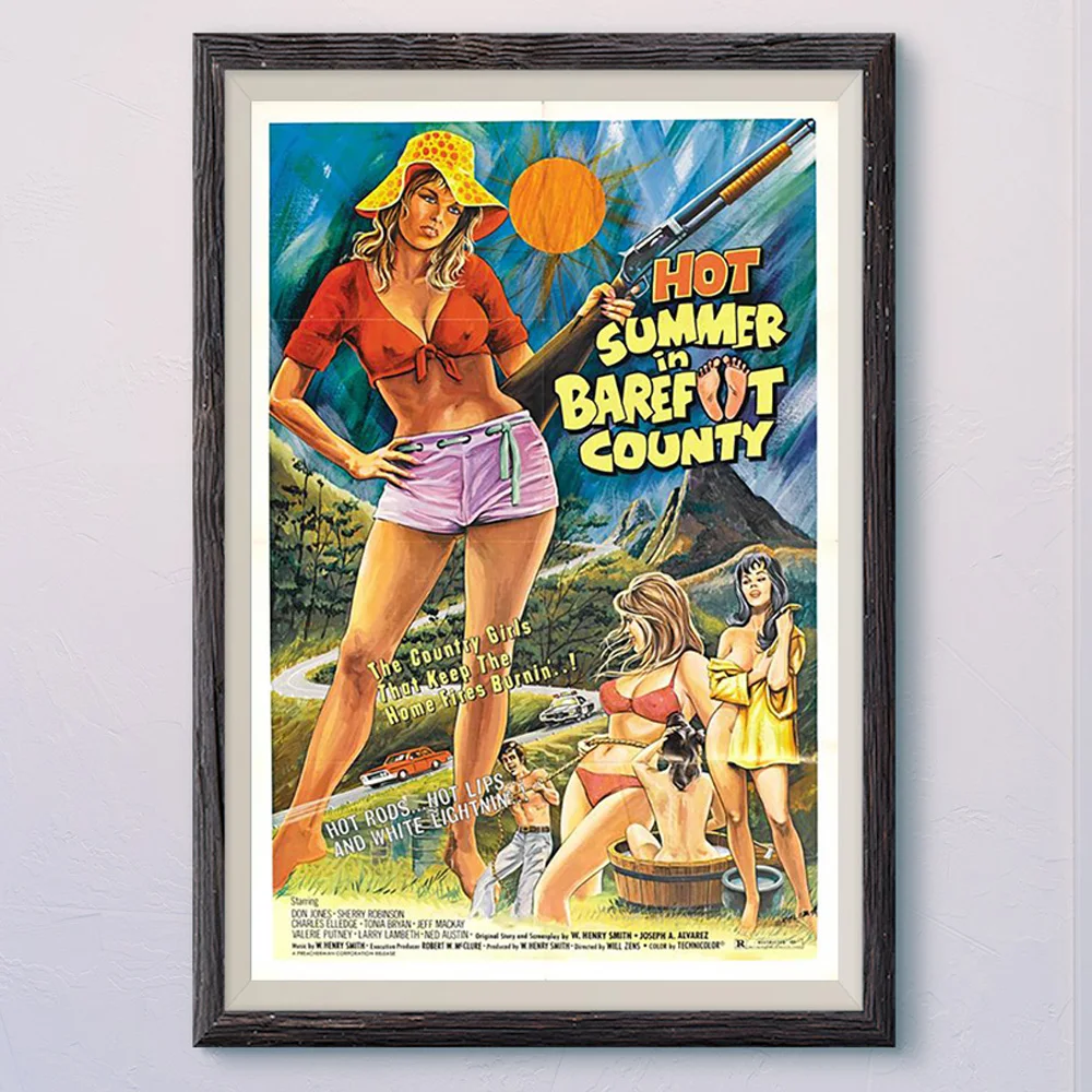 

N161, горячее лето в босиком округе, фототкань, HD постер, искусство, украшение для дома, подарок