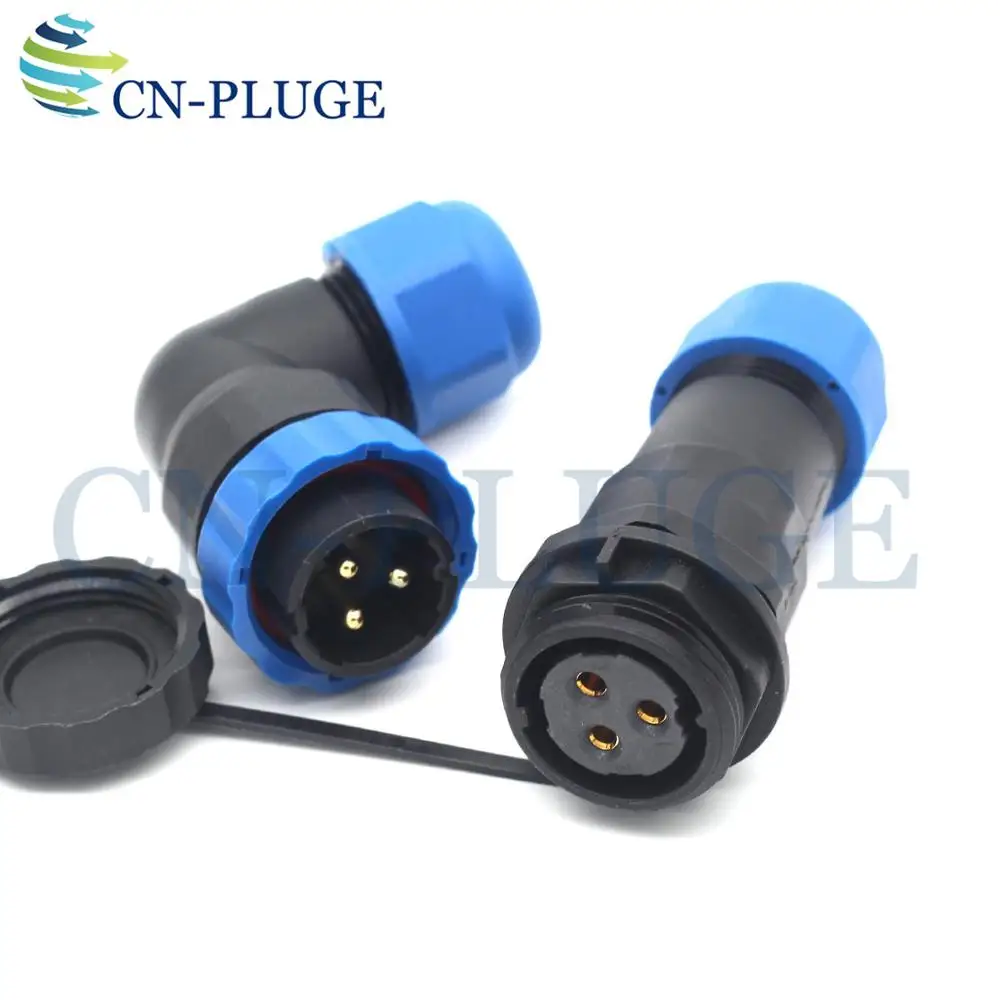 SD20 Waterproof Connector 2 3 4 5 6 7 9 10 12 14 Pin Aviation Right Angle Butt Connector Plug and Socket IP68