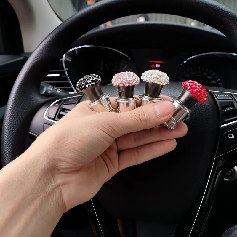 Cenicero de coche de 1 piezas, encendedor de humo de 12V, encendedor de cigarrillos, decoración con accesorios interiores de cristal