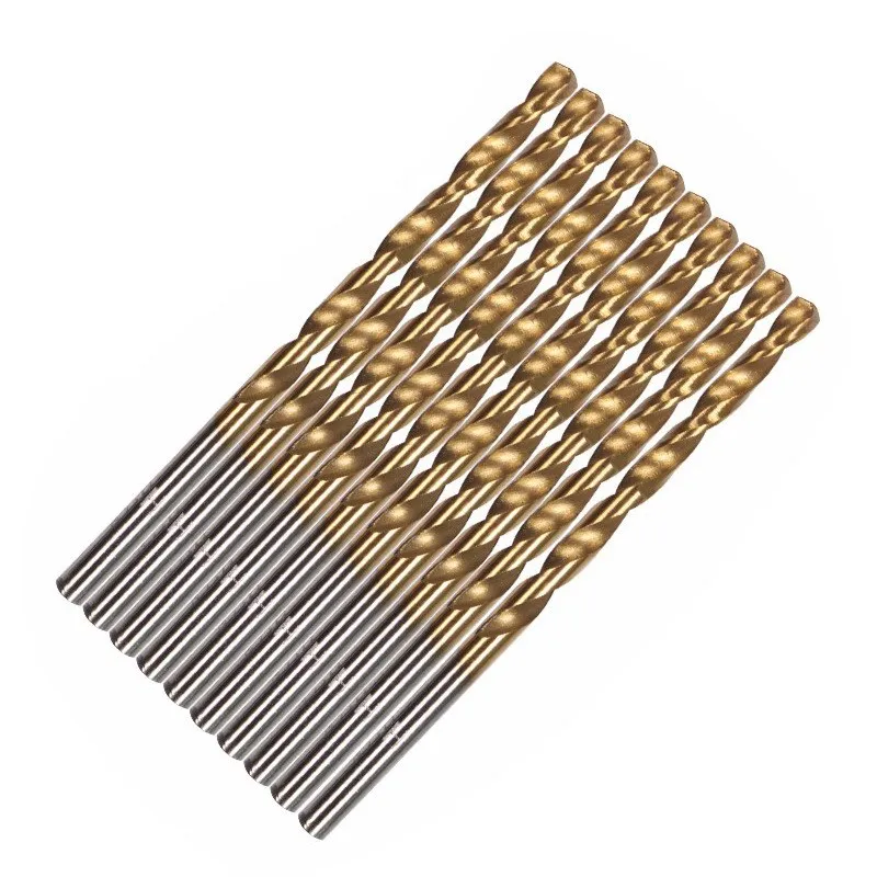 50Pcs Titan Beschichtete Bohrer Micro Bohrer Bits Hoher Geschwindigkeit Stahl Gerade Schaft Bohrer 1/1,5/2/2,5/3MM Holz Bohren