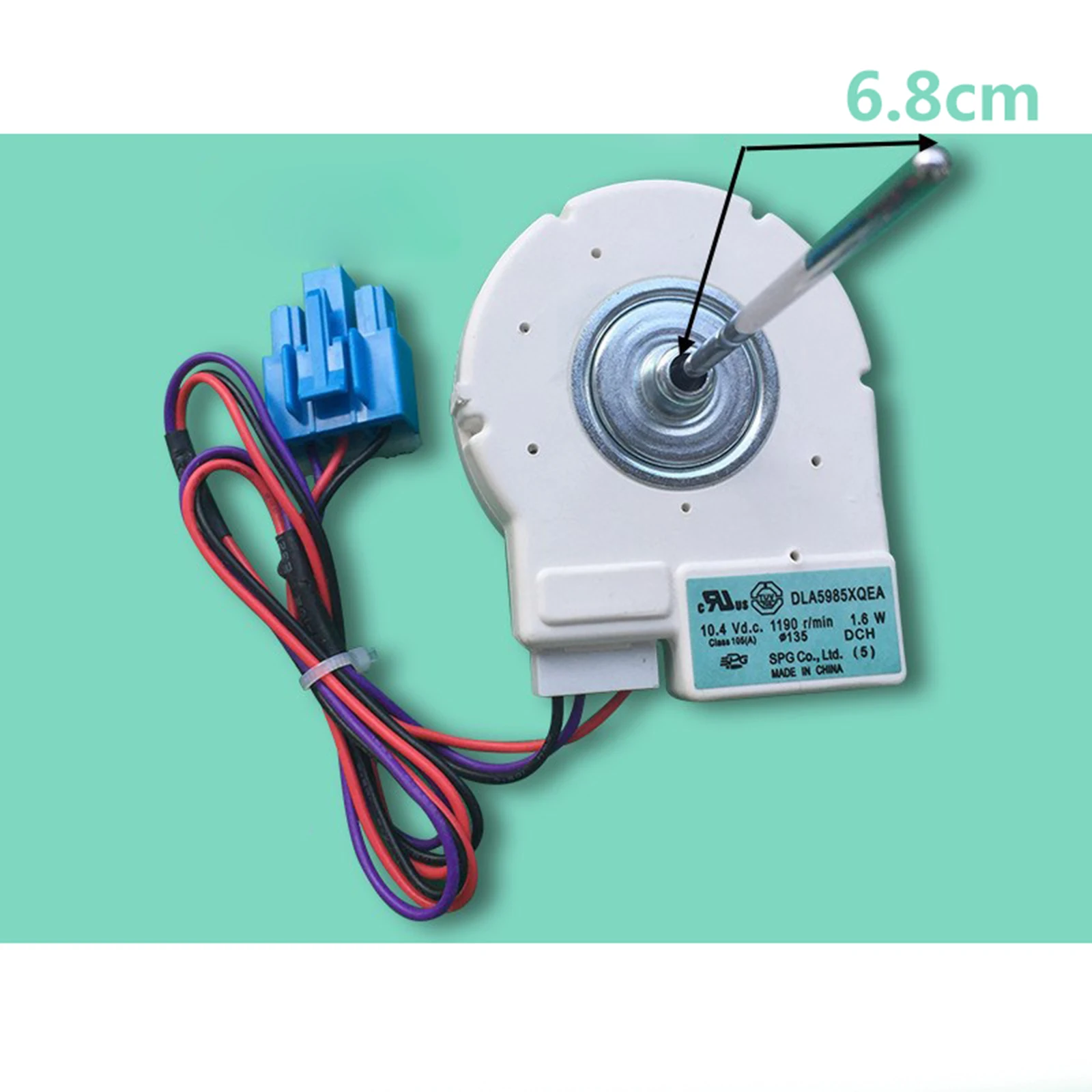 Ventilador sin escobillas para congelador, Motor DLA5985XQEA DC10.4V 1,6 W para Midea, refrigerador de doble puerta, ventilador de congelador