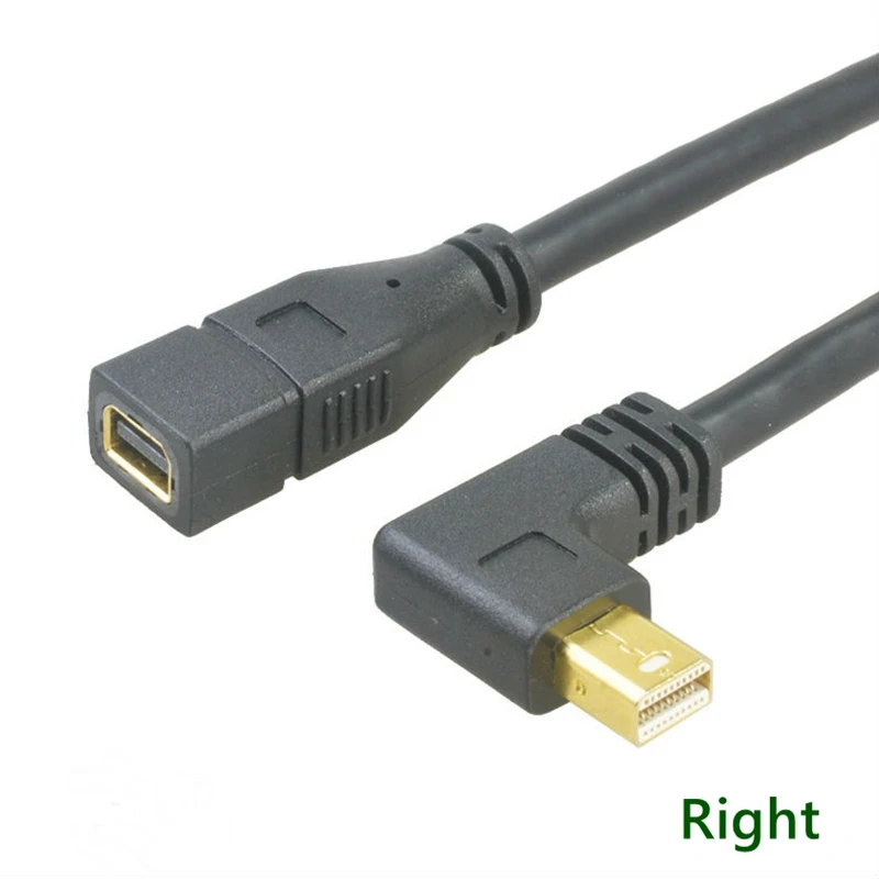 Thunderbolt Mini DP to Mini DP Cable  Mini  DisplayPort Male to Female Adapter Extension Gold Plated Connector 0.3m