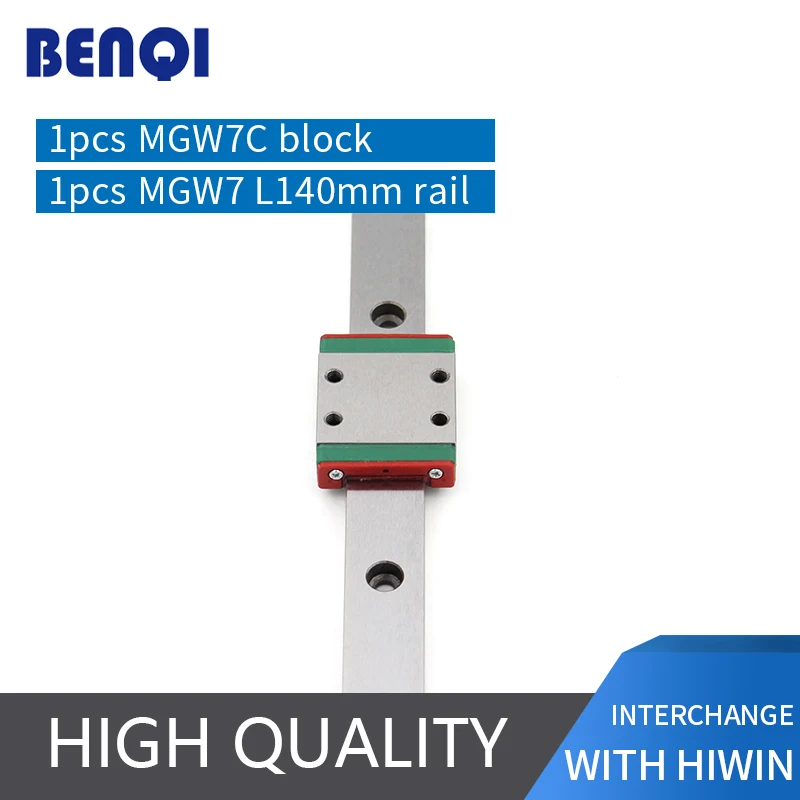 china linear guideway 1pc MGW7R- L140mm + 1pc MGW7C carriage for cnc machine