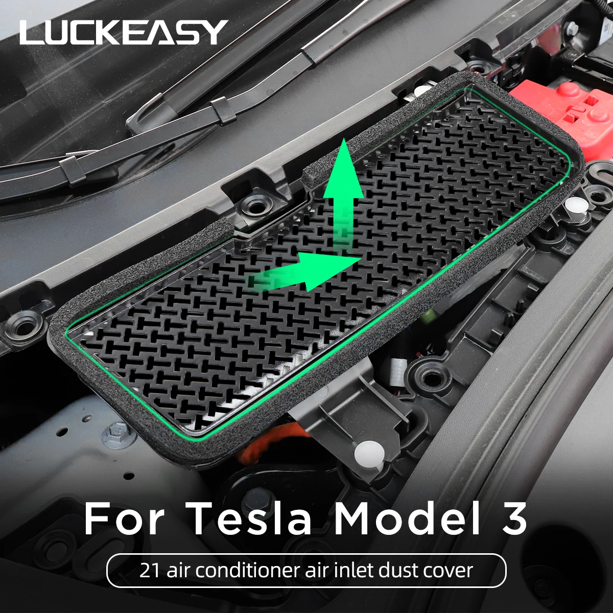 LUCKEASY Car Exterior Functional Modification Accessories For Tesla model 3 2023 Front Engine Air Intake Protection Cover