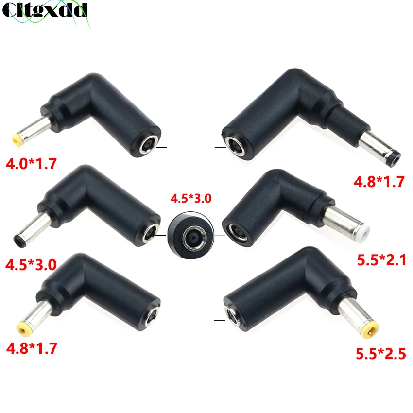 Cltgxdd DC 4.0*1.7 4.5*3.0 4.8*1.7 5.5*2.1 5.5*2.5 Male to 4.5x3.0mm Female Power Plug Jack Converter Laptop Adapter Connector