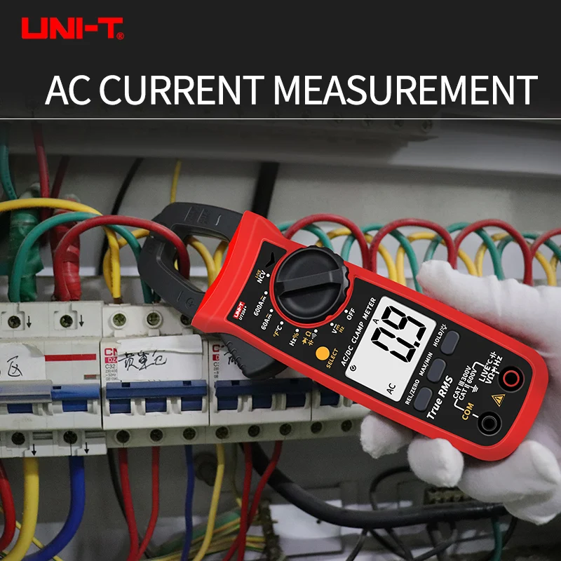 UNI-T UT204 Plus Series Clamp Ammeters. UNI T Temperature Voltage Tester LCD Digital Current Clamp AC/DC NCV True Rms Multimeter