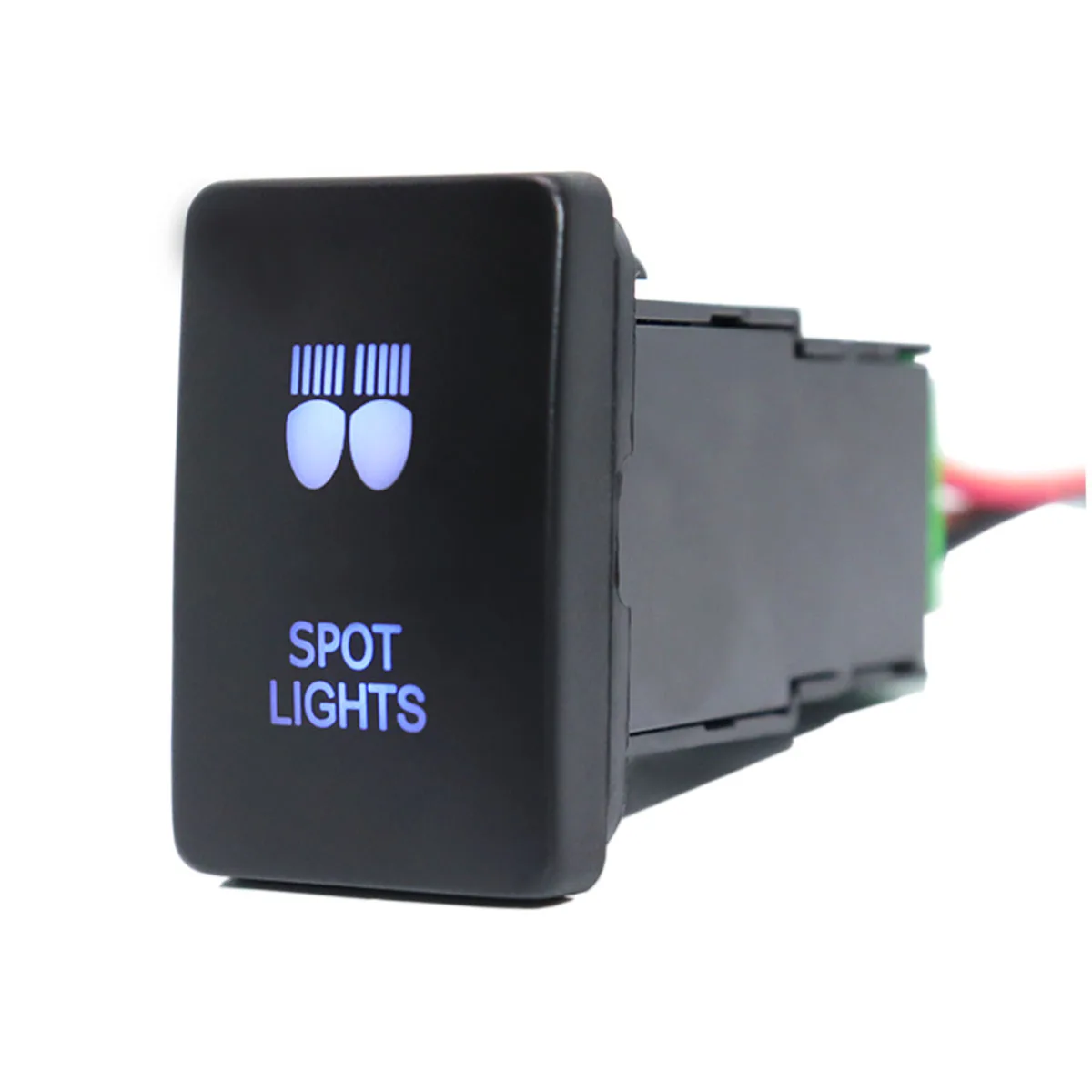 Laser Spot Lights Push Button Switch ON-Off 3A 12V Blue Led with Connector Wire Fit Toyota Hilux 2015/Prado 150 Series Rav4