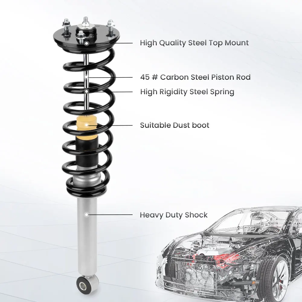 maxpeedingrods For Lexus LS430 2001-2006 Front Air Spring to Coil Spring Conversion Kits Shocks