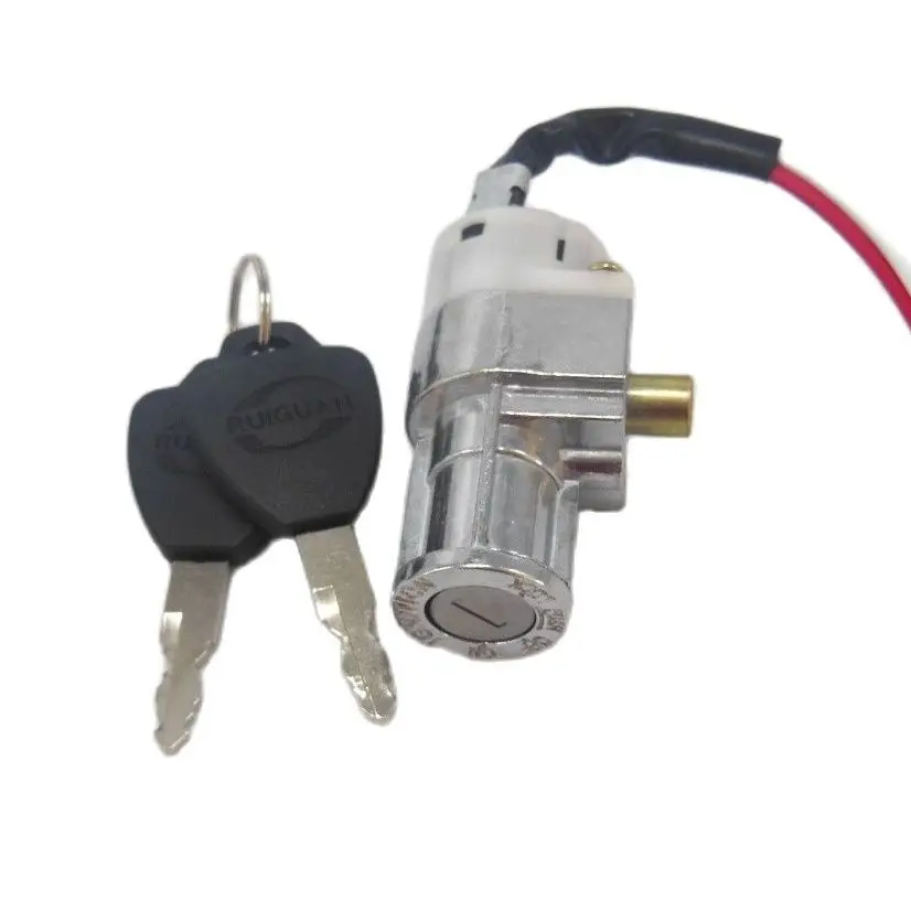 EVFITTING Electric Bicycle Ignition On/Off Key Switch QianHe Heavy Load E-bike Li-ion Battery Casing Lock (Bigger Head Type)