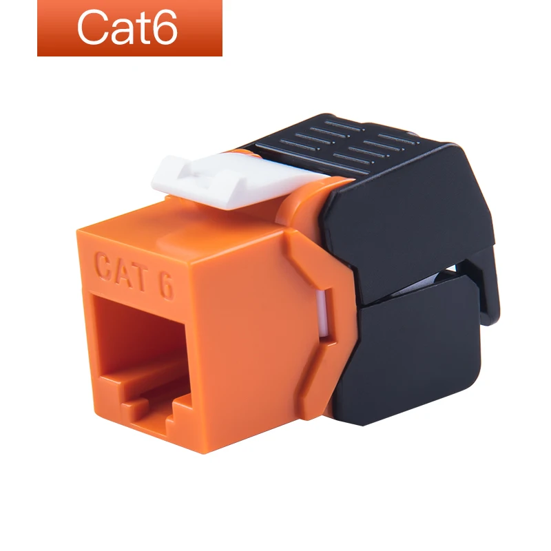 Keystone Jacks RJ45 Gigabit Ethernet CAT6 Coloridos Tipo Toolless Módulos de Red Conexión sin Herramientas 7 Colores Opcionales 4