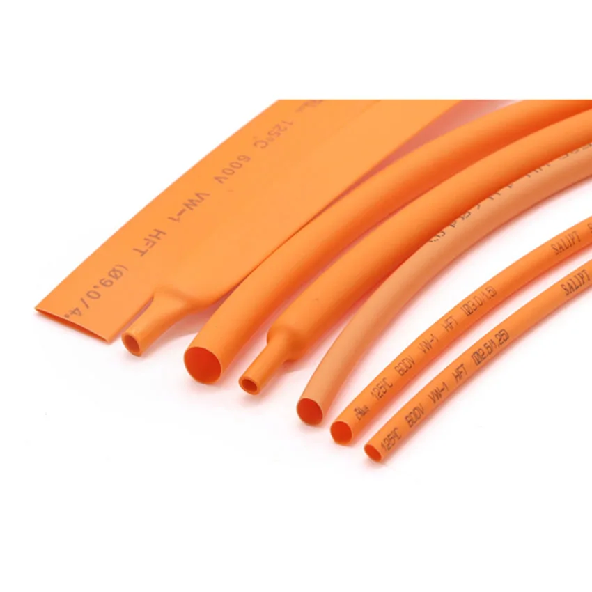 1M 5M 10M Orange Heat Shrink 2:1 Electric Cable Sleeving Insulation φ1mm to φ50mm Tubing φ16mm φ20mm φ30mm φ40mm φ50mm