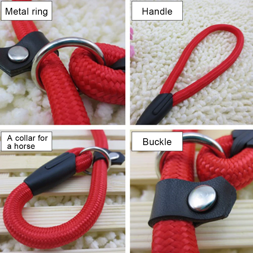 0.6/0.8/1cm Pet Dog Collar Nylon Anti-bite Non-slip Training Retractable Dog Leash Walking Harness Pet Products collar perro