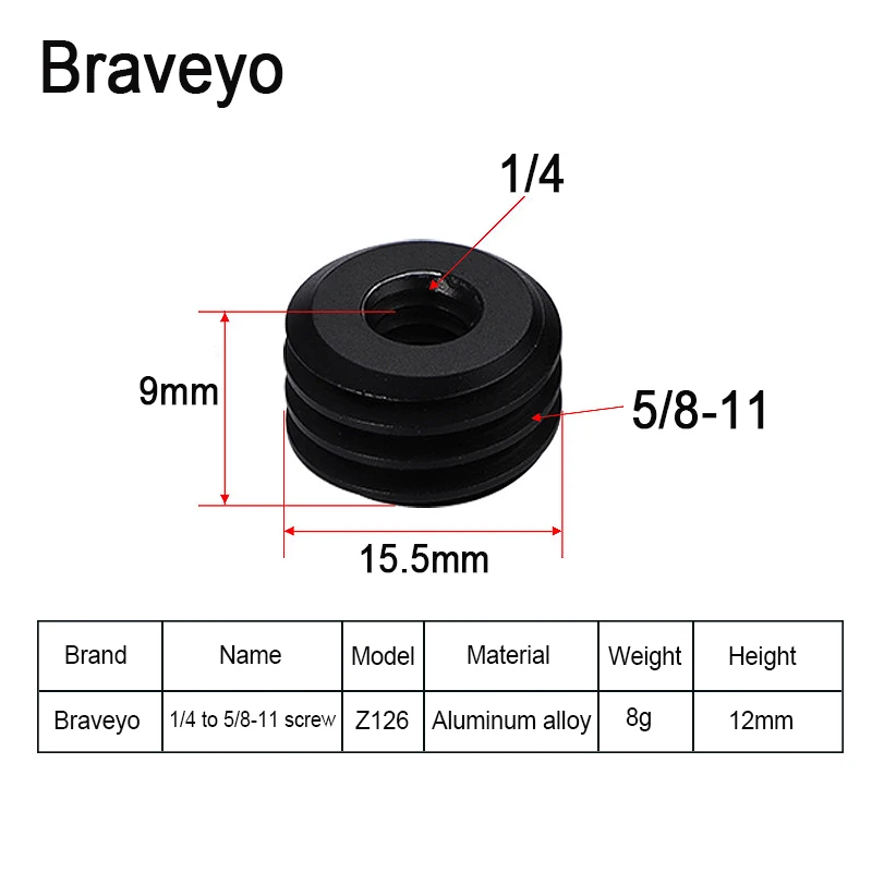Coarse Thread 5/8-11 to 3/8-16 1/4-20 Inch Female Male Threaded Screw Mount Adapter for Laser Level Tripod Conversion Screw