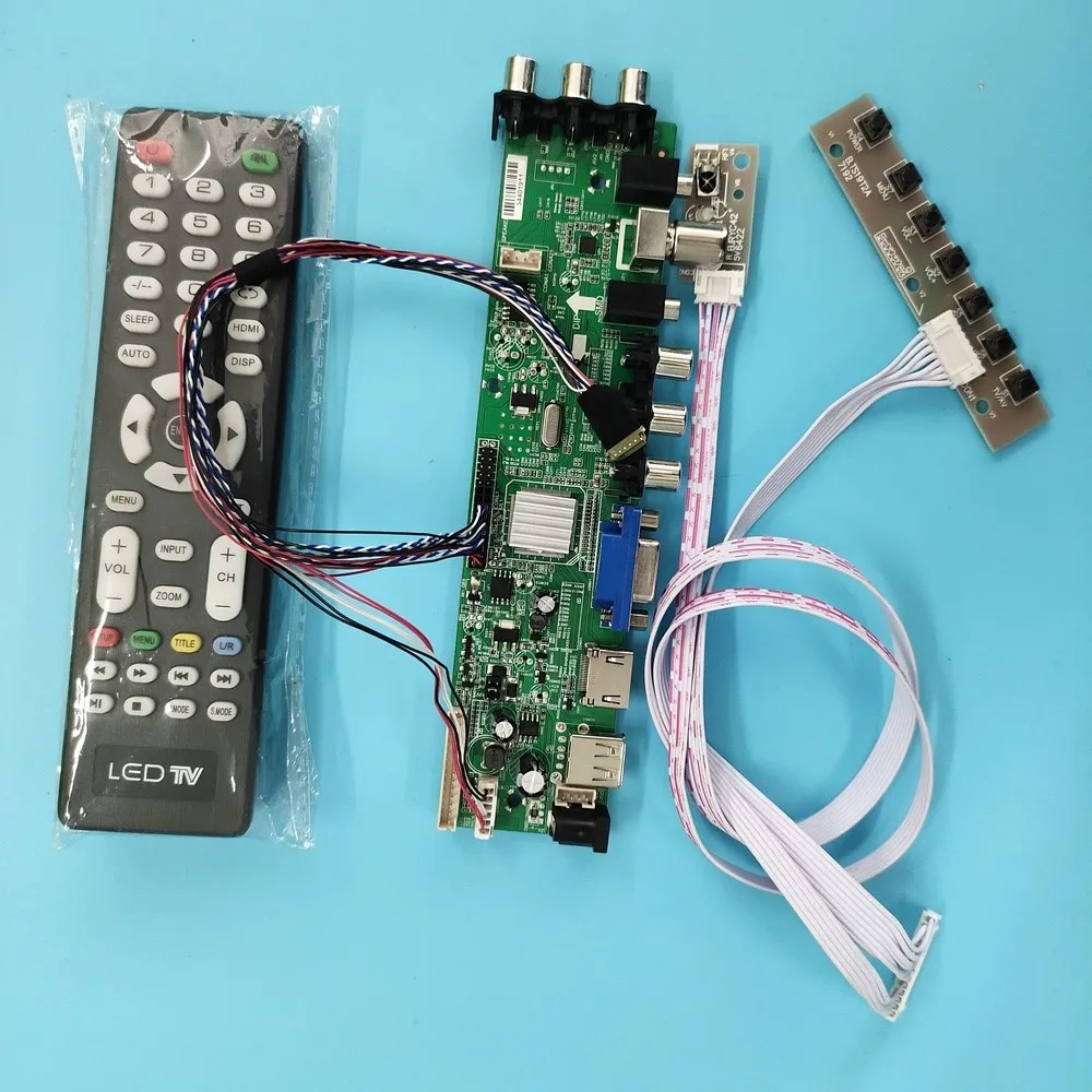 

Kit For LTN140AT08-S01 digital remote HDMI DVB-T DVB-T2 1366X768 40pin Signal controller board VGA AV LED TV LVDS USB WLED 14"