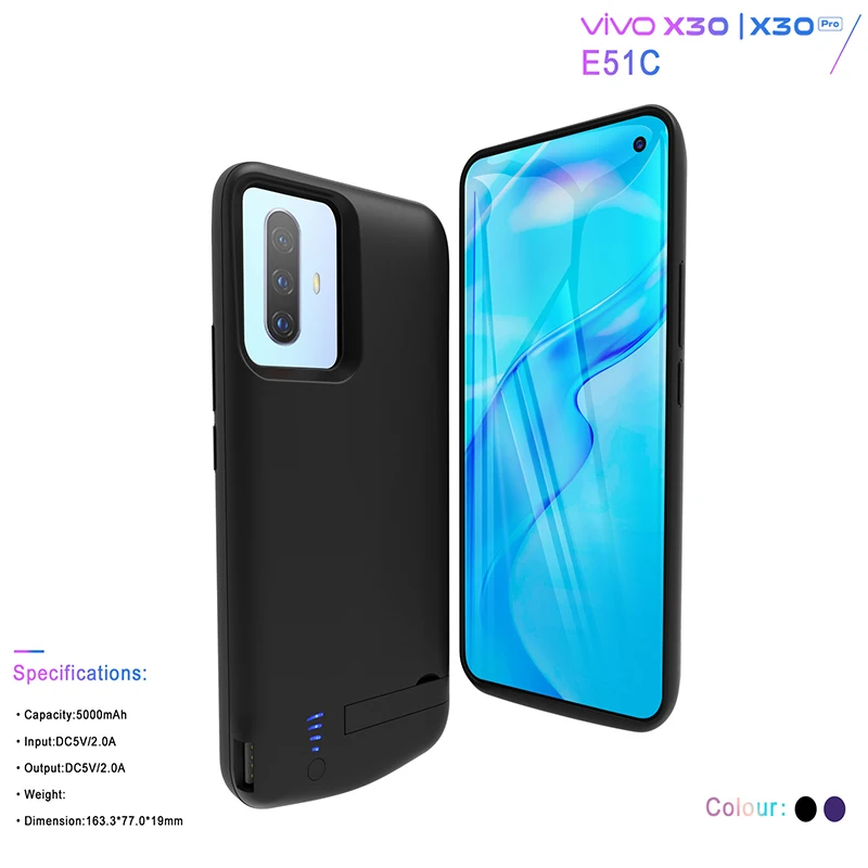 5000 Mah For Vivo X30 Battery Case X30 Pro Smart Charger Case Power Bank For Vivo X30 Pro Battery Case