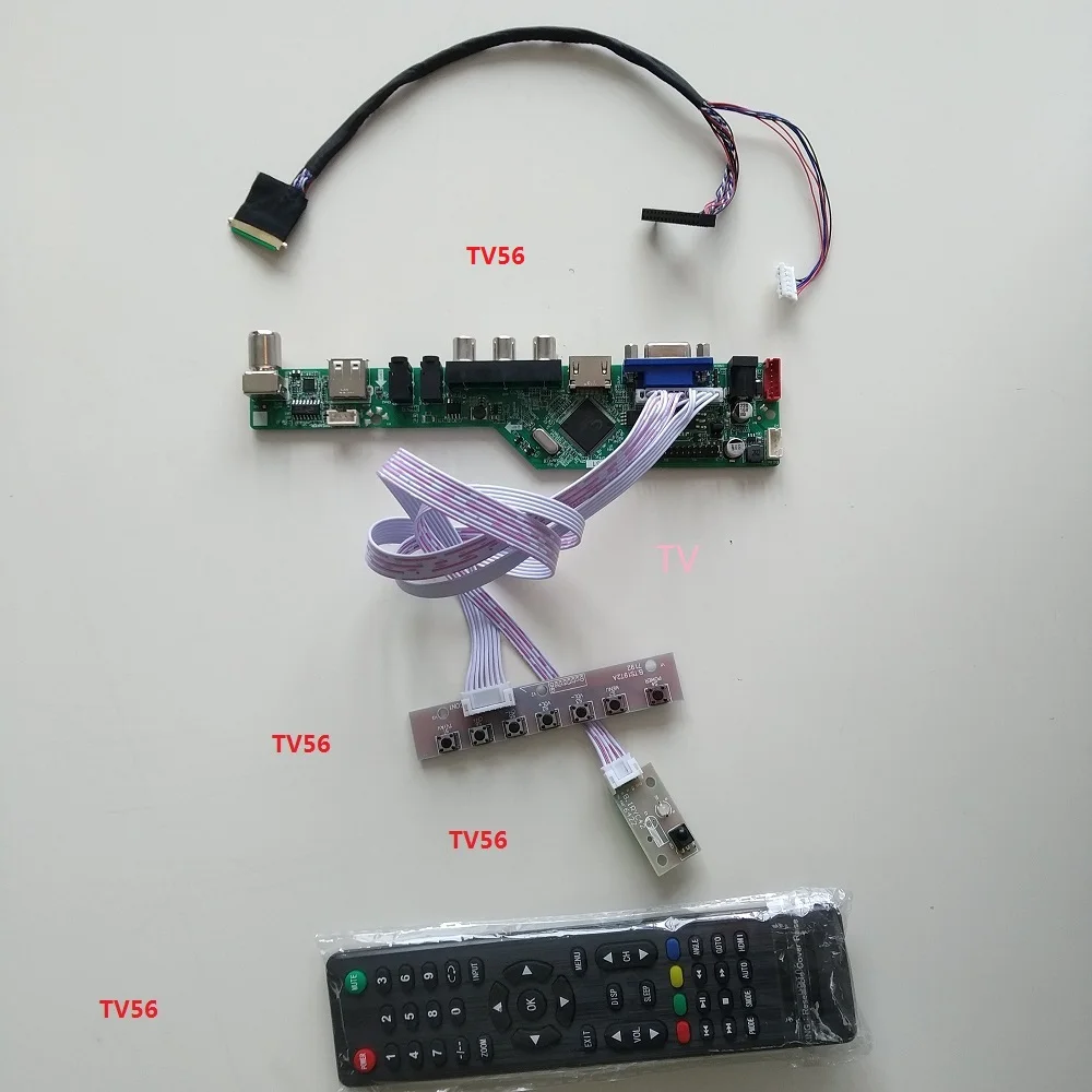 

For N156BGE 1366×768 15.6" TV LCD LED RF LED Controller DRIVER Board VGA AV USB Panel Screen