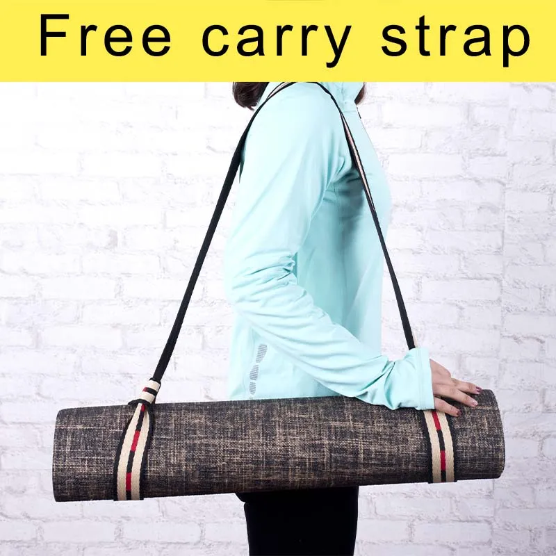 natural jute yoga mat and durable carry strap