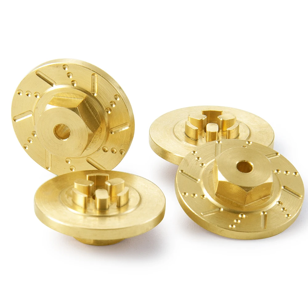 AXSPEED 4PCS Wheel Hex Adapters Conversion Brass Counterweight for Kyosho Mini-z 4x4 4-Runner Jimny Jeep Upgrade Parts