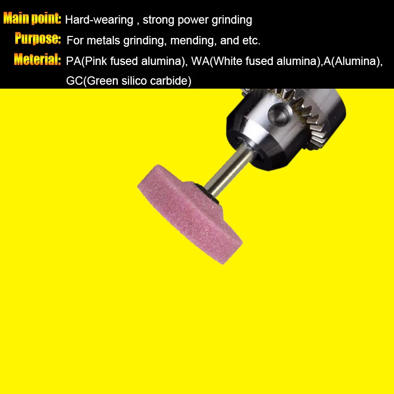 Kualitas Tinggi 100 Pcs Bentuk Datar Keramik Mount Point Grinding Batu Kepala Grinding Wheel Abrasive Grinding Kepala untuk Logam Memperbaiki