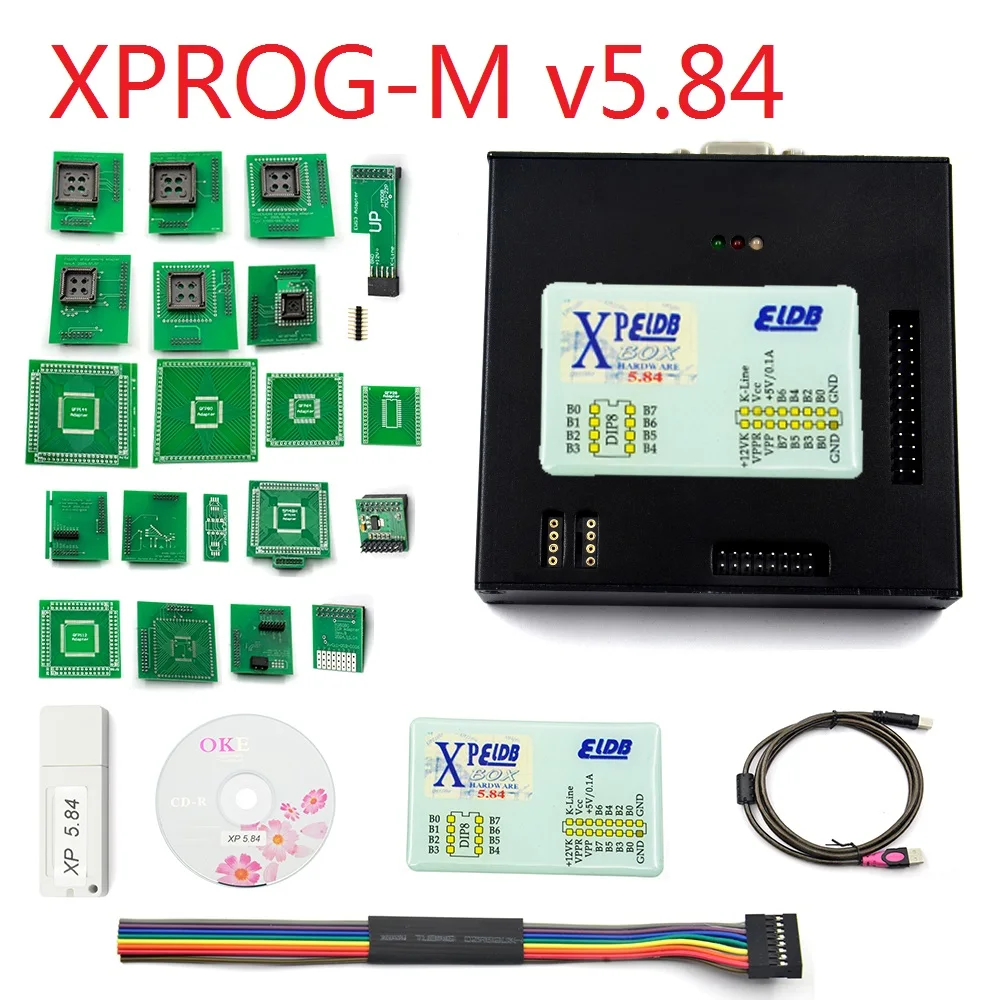 

Newest XPROG-M 5.84 Add New Authorization V5.84 X-PROG M Metal Box XPROG ECU Programmer Tool X Prog M V5.84 Full Adapters