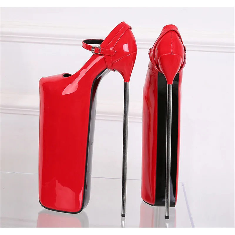 Sexy Metal 30cm Extreme High Heels Shoes Woman Platform Fashion Black Red Pumps Women Heeled Lady Big Size Stripper Fetish Shoes