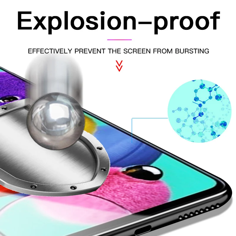 Full Cover Tempered Glass For Samsung Galaxy A03 A13 A23 A33 A53 A22 A32 A52 A72 A73 A51 A71 A21S A50 A70 Screen Protector Glass