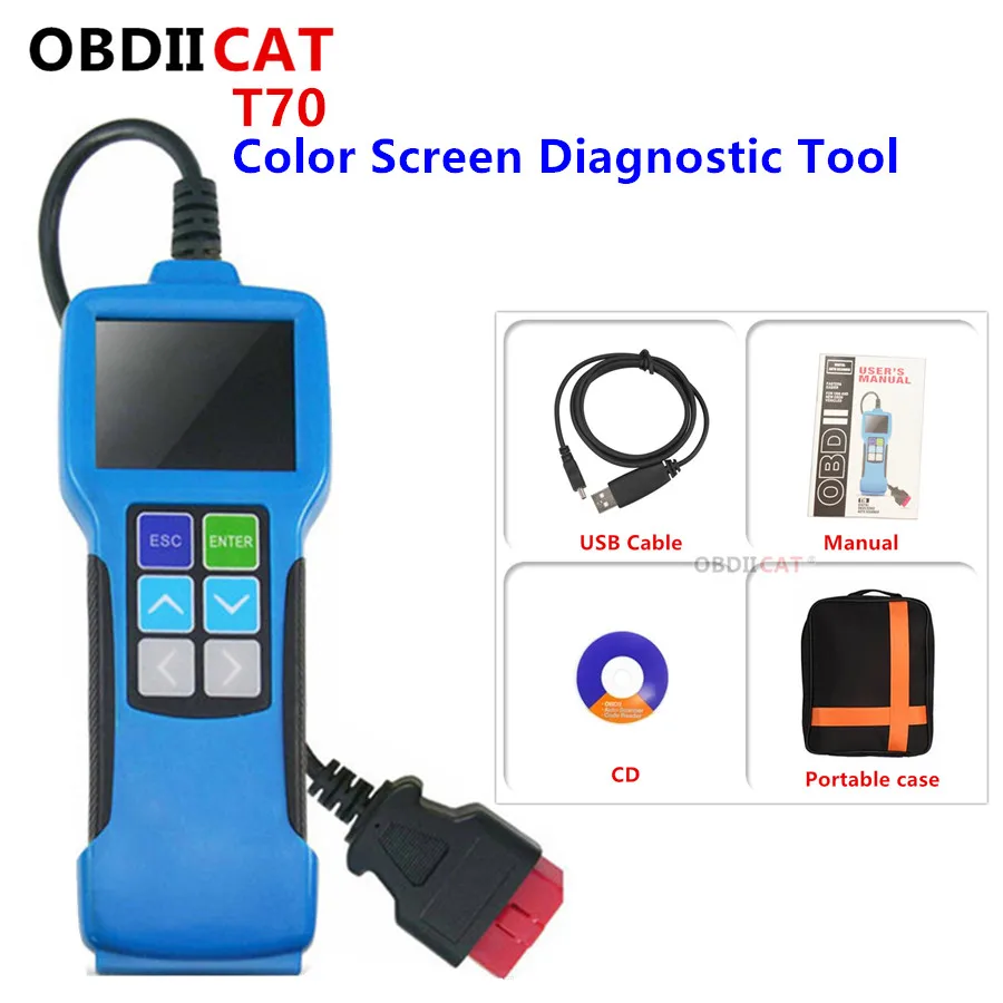 

T70 Code Reader Diagnostic Scan Tool T70 All OBD2 & EOBD & JOBD Code Scanner