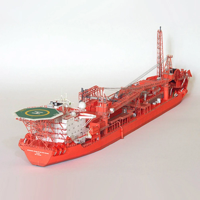 1:400 Norwegian FPSO Offshore Floating 3D Production Storage Tanker Paper Model Ship Model Handmade DIY Paper Art Desk Home Dcor