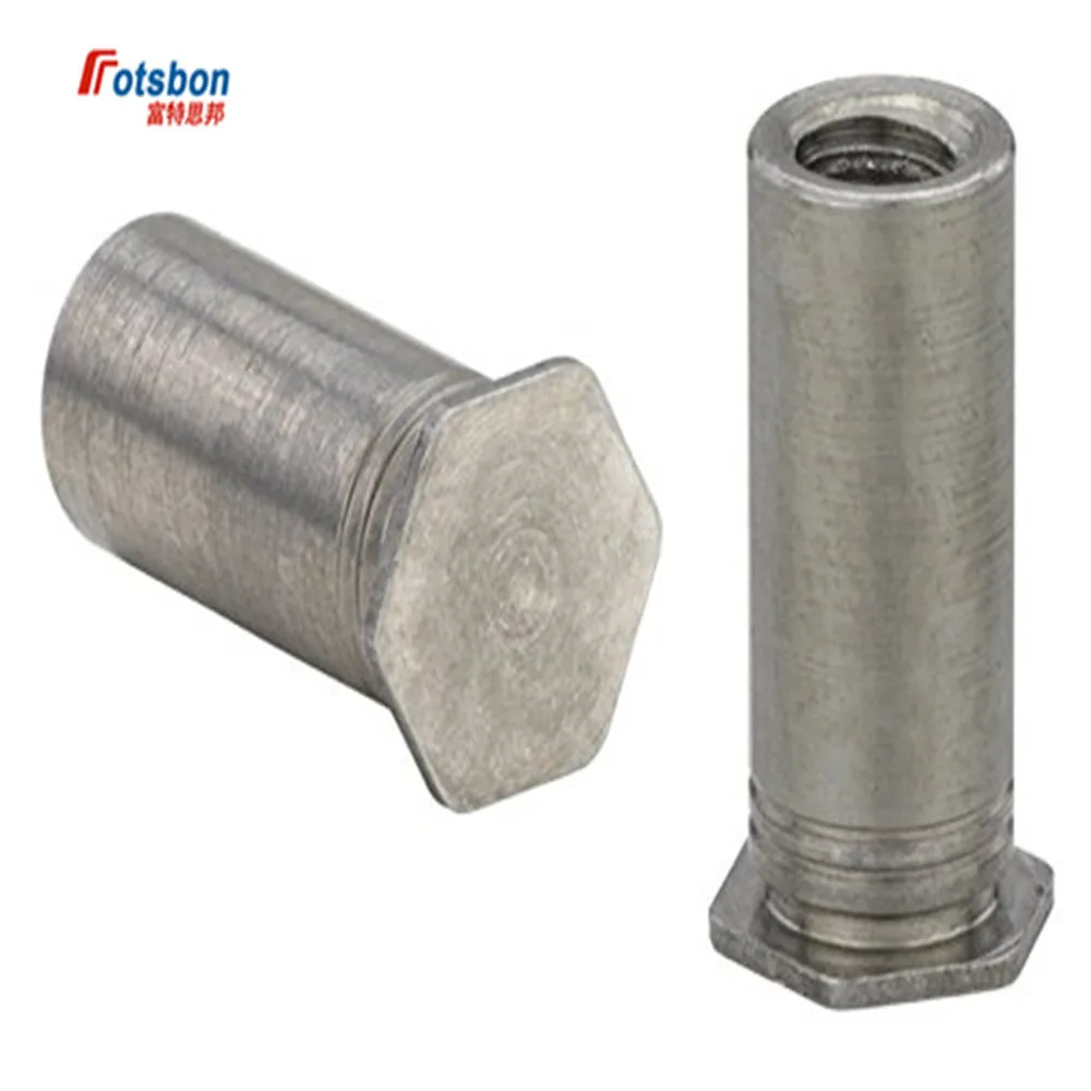 BSO-632-14 Hex Rivet Blind Hole Threaded Standoffs Self Clinching Feigned Crimped Studs Server Cabinet Sheet Metal Spacer PCB
