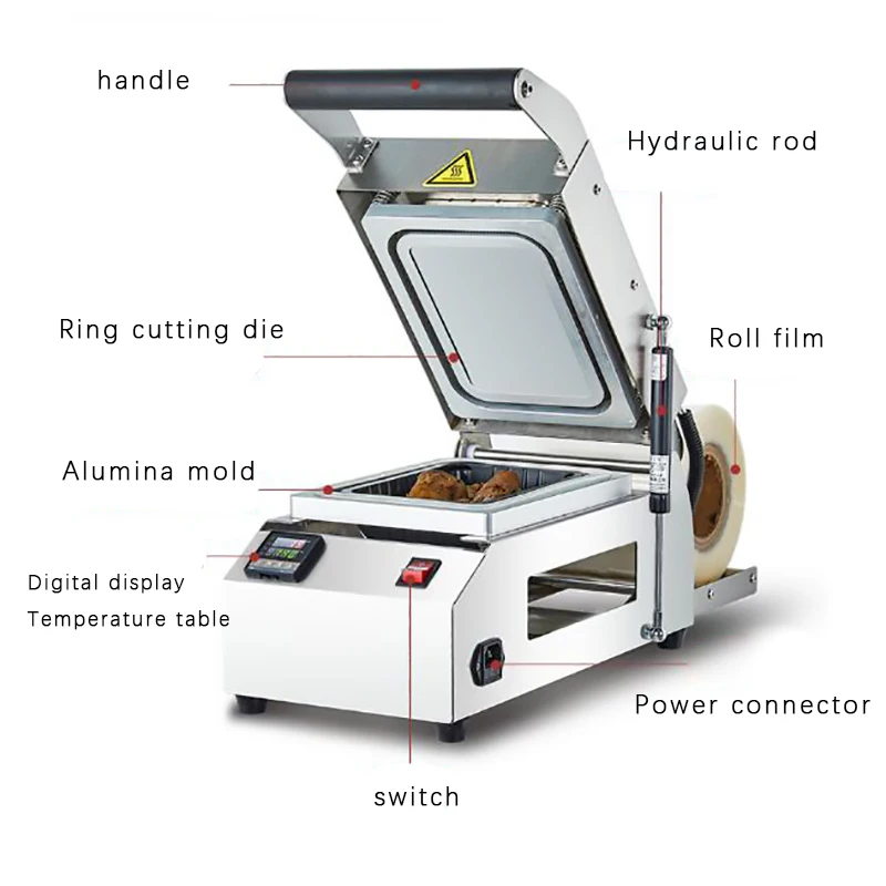 110 В/220 В коммерческий портативный вакуумный упаковщик ручной пресс упаковочная машина одноразовая пластиковая упаковочная машина для ланч-бокса