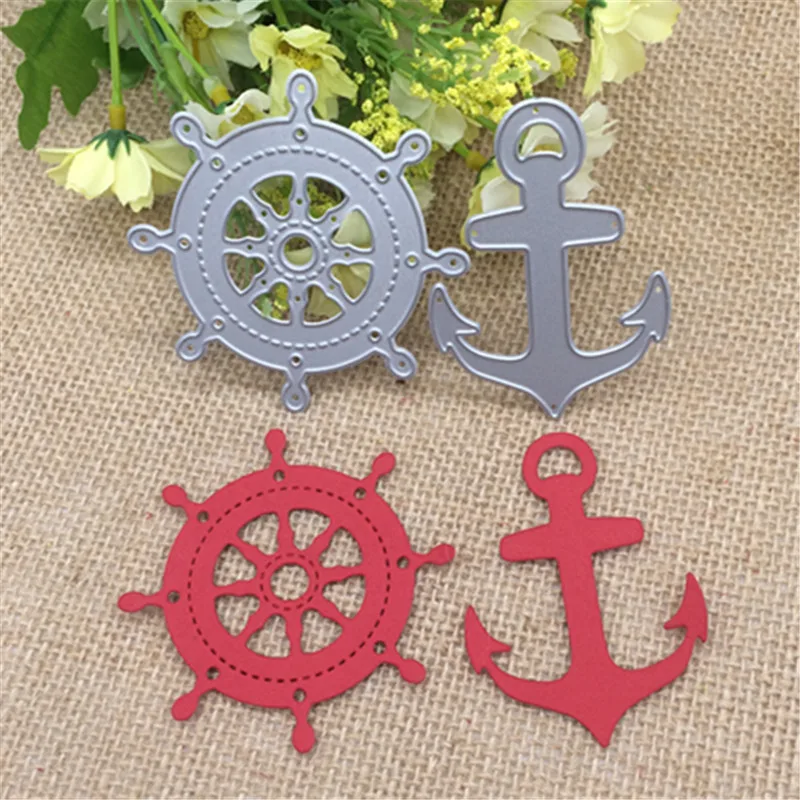 Sailing Anchor ship Metal stencil mold Cutting Dies decoration scrapbook die cuts Album Paper Craft Embossing DIY Card Crafts