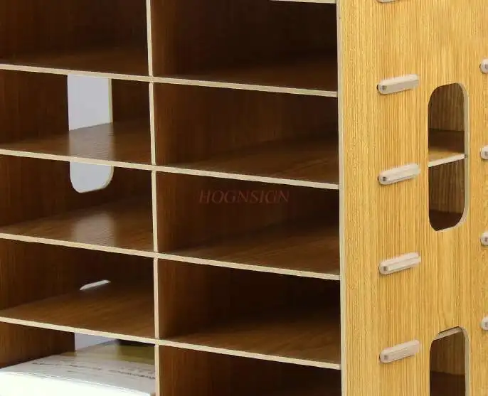 Kayu Alat Kantor Desktop A5 Dokumen Bill Kurir Dokumen Rak Multi-Lapisan Penyimpanan Informasi Frame Rack