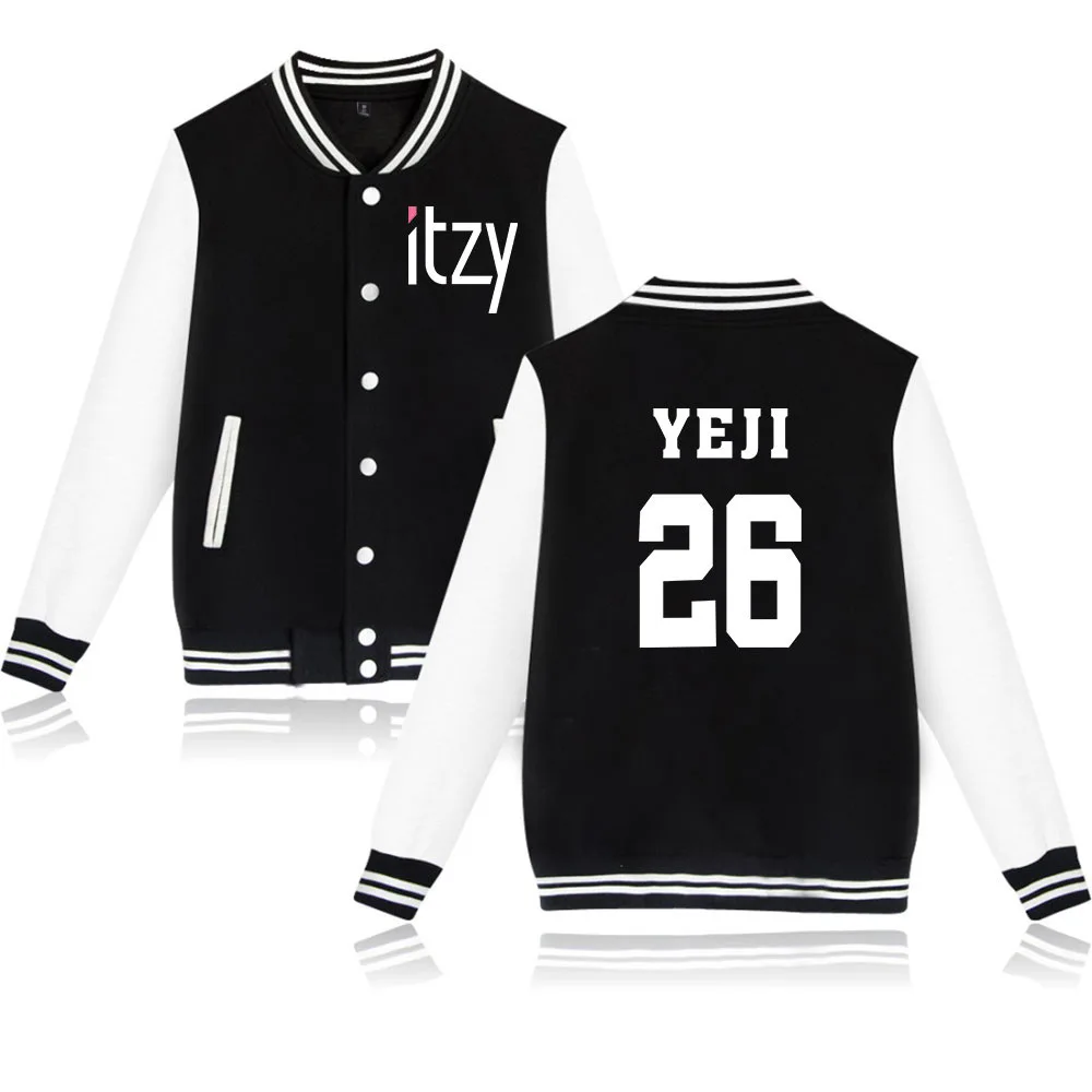 K POP KPOP ITZY Album Femmes Hoodies Sweat CHAERYEONG YUNA RYUJIN LIA YEJI Baseball Jacket Femmes Bomber Jacket Vêtements K-POP