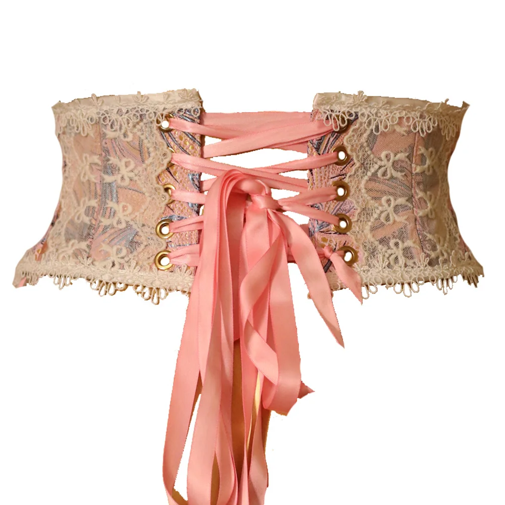 Annzley summer girdle female decoration outside corset retro double steel bone Lolita ultra short waist belt