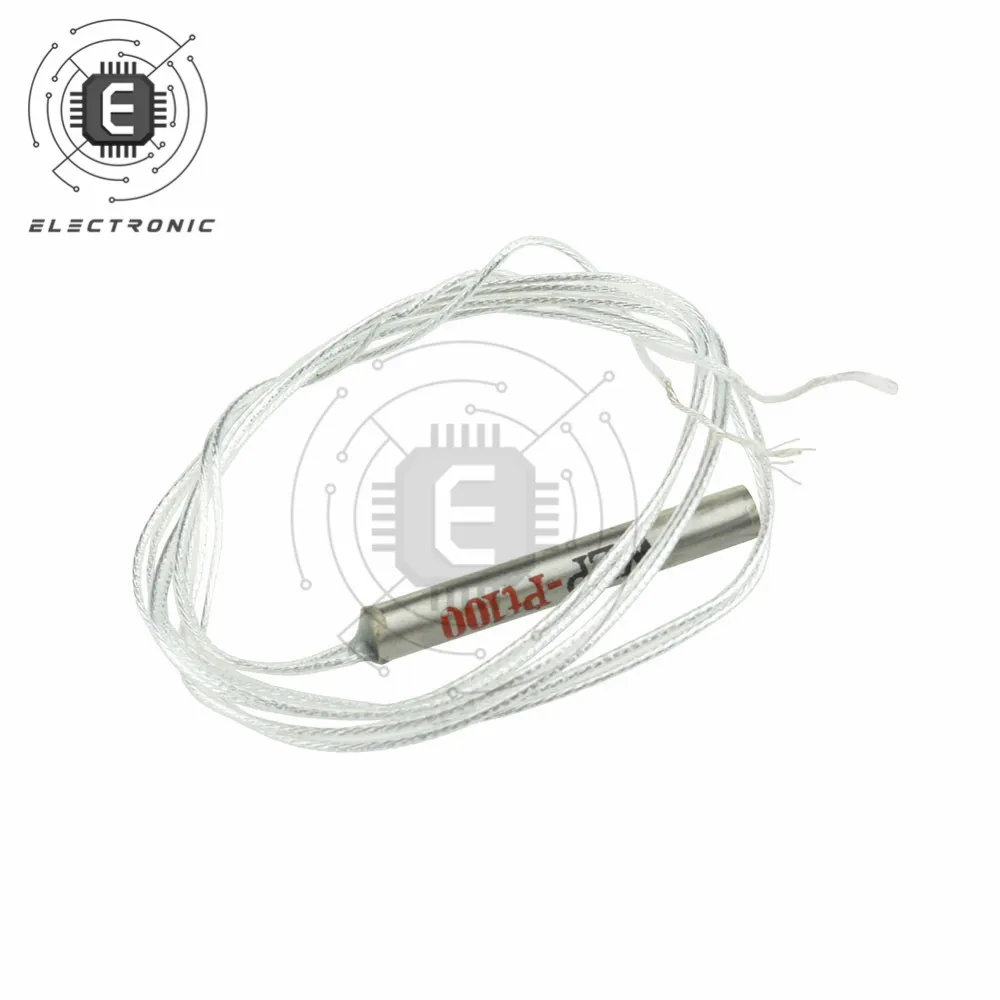 1 pz PT100 sensore di temperatura resistore al platino sonda di temperatura impermeabile isolata schermatura in fibra di vetro 50CM
