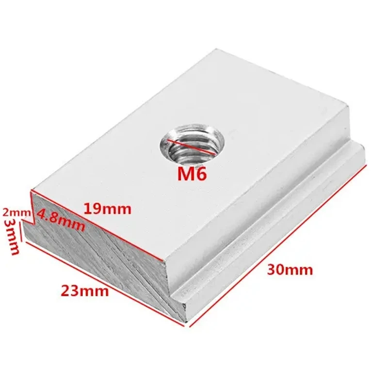 5Pcs M6/ M8 T Slot Moer T-Track Glijdende Moer Voor Houtbewerking Tool Slot Fastener