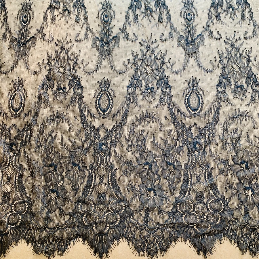 150CM Soft Quality Subtle Thin Flowy Elegant French Chantilly Lace Wedding Veil Lace Bride Lace Sewing Accessory 3 Meters Long