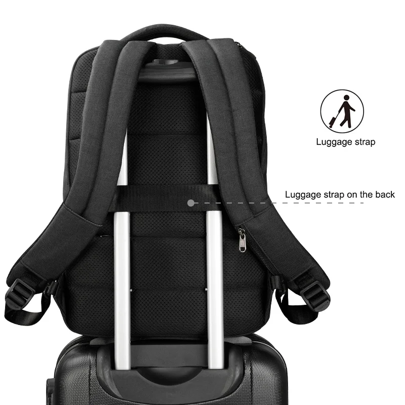 Tigernu Light Weight Travel Male Mochila School Backpack With USB Charging Port Men Fashion 15.6inch Laptop Backpack Male Travel