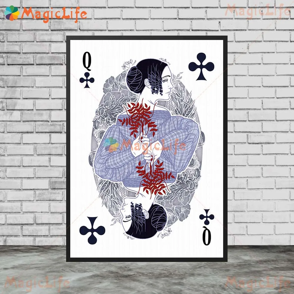 عد مونتي كريستو أوراق اللعب بوكر الرسم على لوحات القماش الجدارية ديكور المنزل جدار صور لغرفة المعيشة الملصقات غير المؤطرة #6