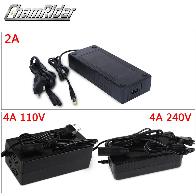 Chamrider 54.6V 4A Lithium Battery Charger 48v Electric Bike Charger for  DC2.1 XLR RCA Li-ion Battery Pack Charger High Quality