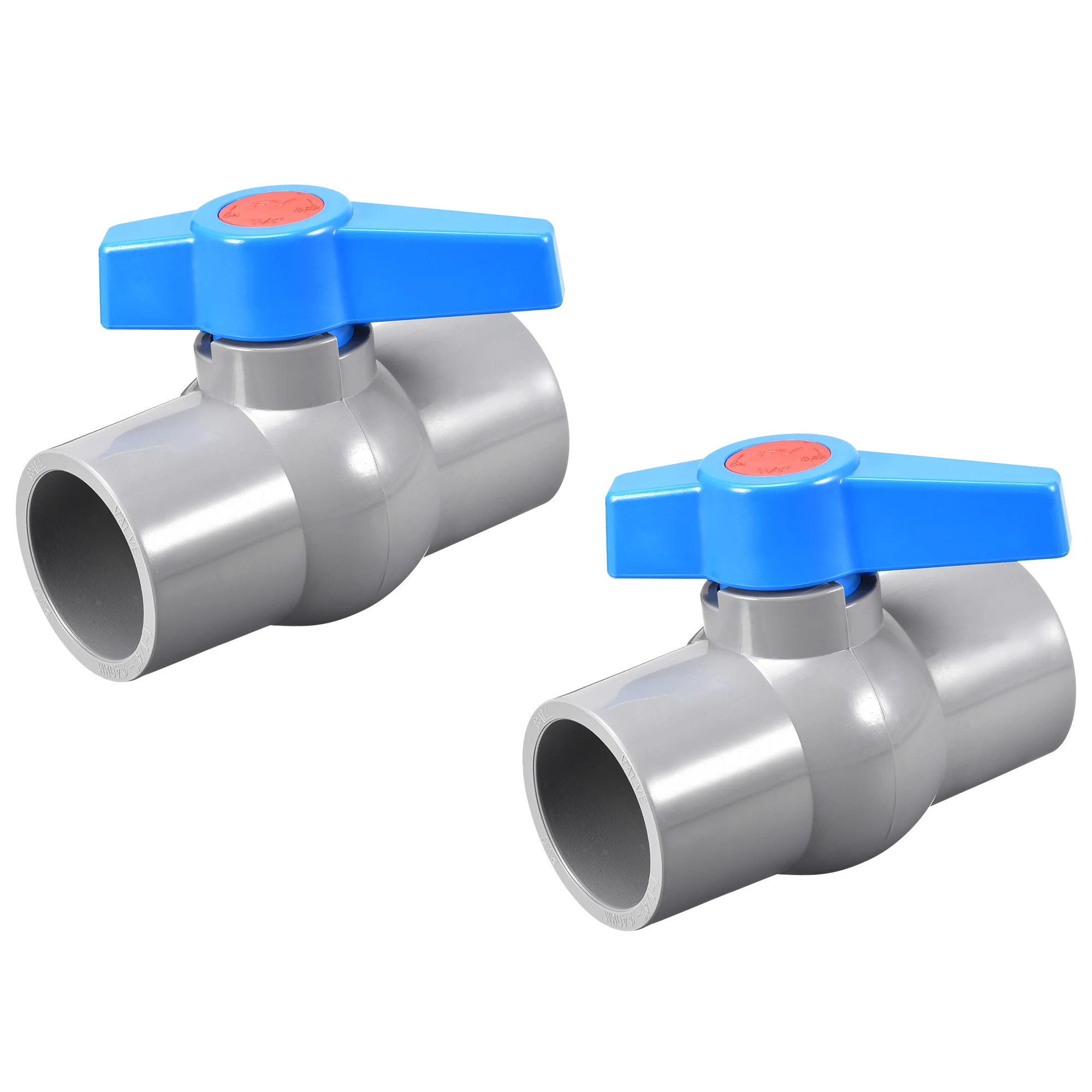 

UXCELL Ball Valve, PVC Socket End Valve for Aquarium Setup, Sump Pump, Pool, Garden Sprinkler 2Pcs