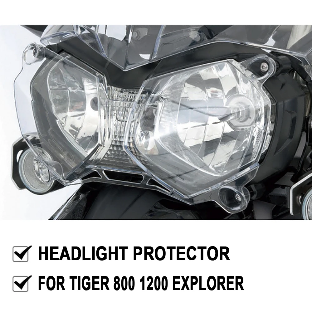 NEW Motorcycle Acrylic FOR Tiger 800 XC XCX XCA XR XRT XRX Tiger 1200 XCX XRX Headlight Protector Light Cover Protective Guard